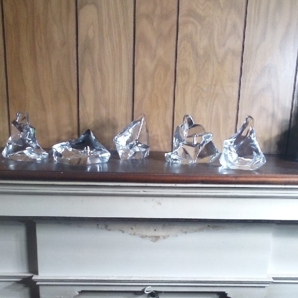 Clear Glass Decorative Sculptures